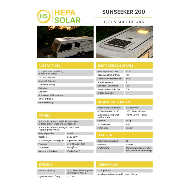 Solcelle "SunSeeker 200"