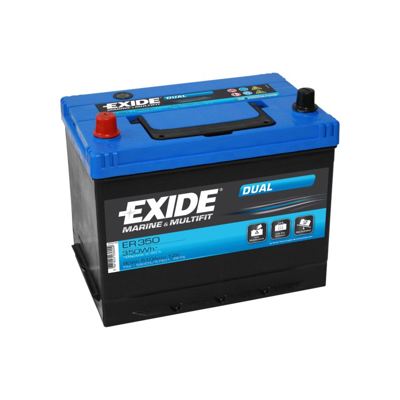 Batteri "Exide Dual" 80A