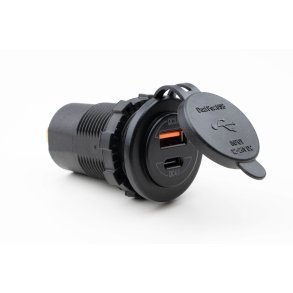 Stikdåse USB dobbeltstik 12-24DC