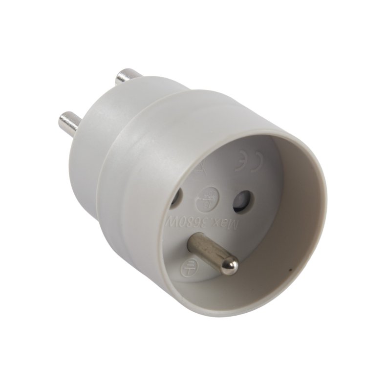 Adapterstik Schuko til Dansk jord