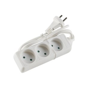 Forlængerledning 1,5 m. med 3-vejs stikdåse