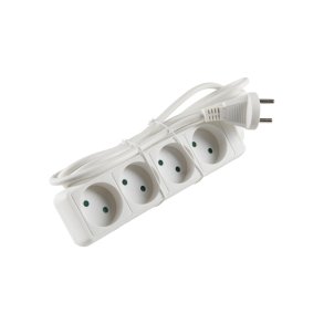 Forlængerledning 1,5 m. med 4-vejs stikdåse