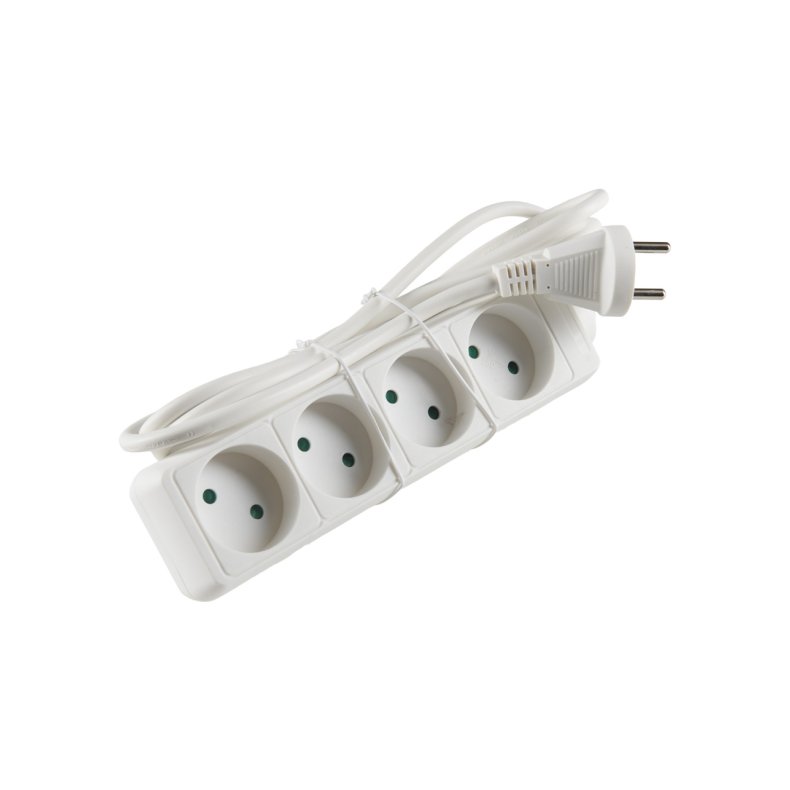 Forl&aelig;ngerledning 1,5 m. med 4-vejs stikd&aring;se