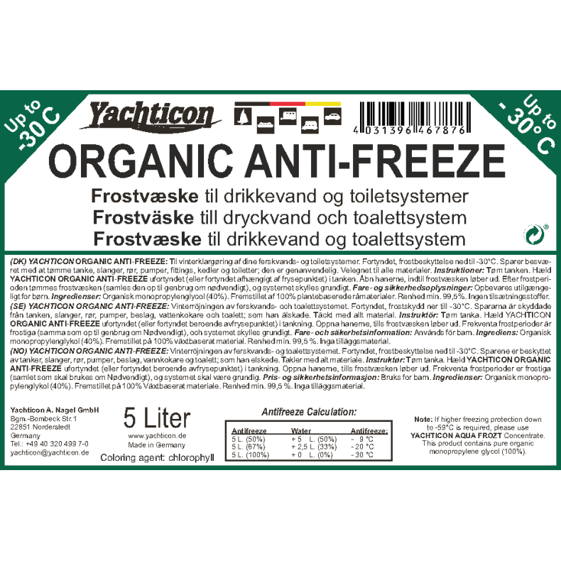 Frostv�ske "Yachticon Anti-Freeze"