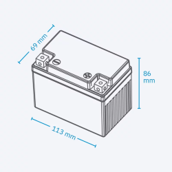 Batteri til Clesana C1 "Ective" LiFePO4 12,8V