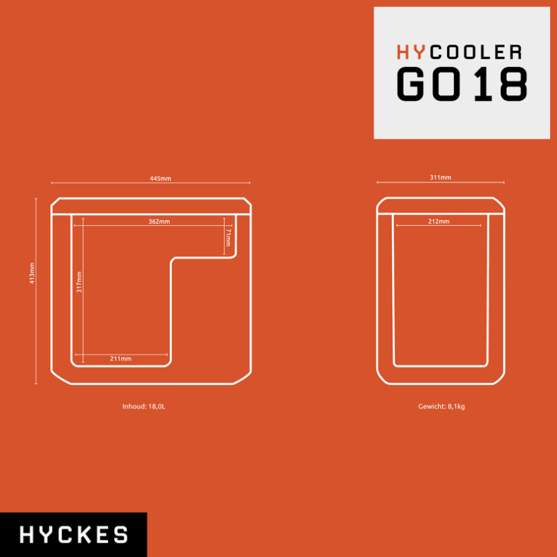 Kompressork�leboks "HyCooler GO18" 12/24/220V