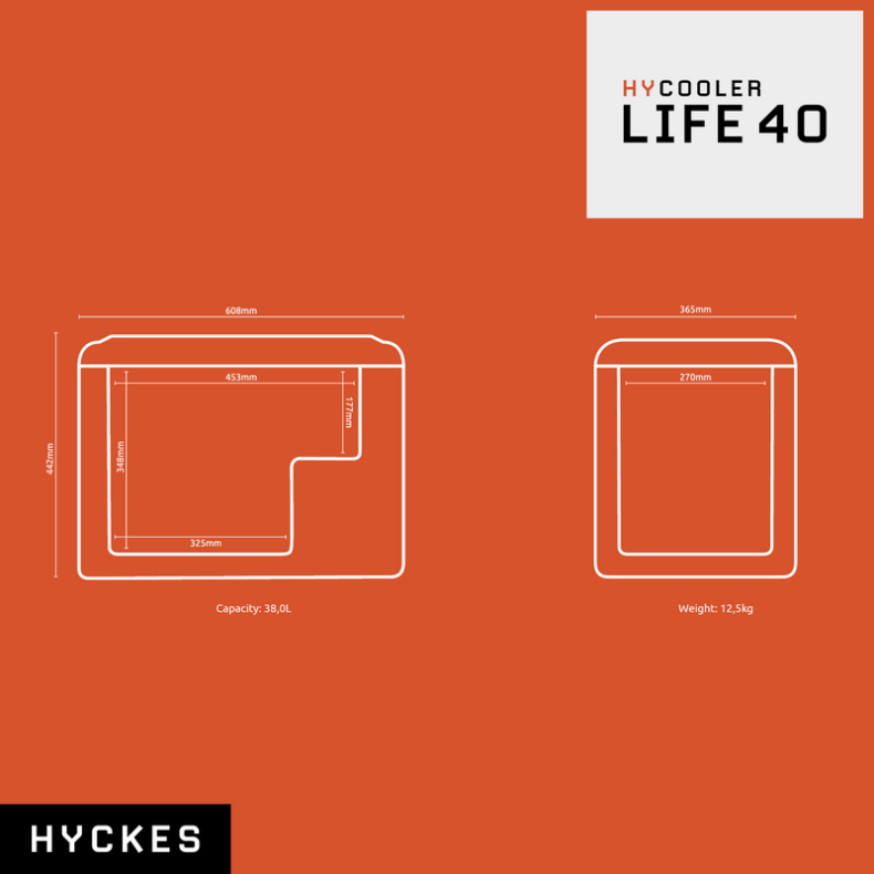 Kompressork�leboks "HyCooler Life 40" 12/24/220V