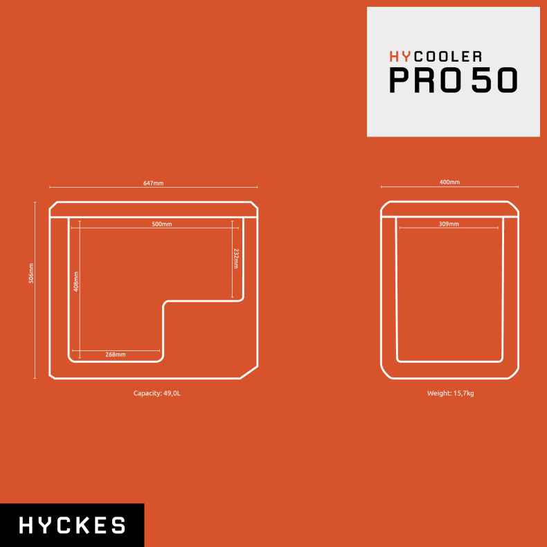 Kompressork�leboks "HyCooler Pro 50" 12/24/220V