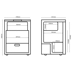 Kompressork&oslash;leskab "HyFridge 65" 12/24V