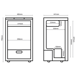 Kompressork&oslash;leskab "HyFridge 85" 12/24V