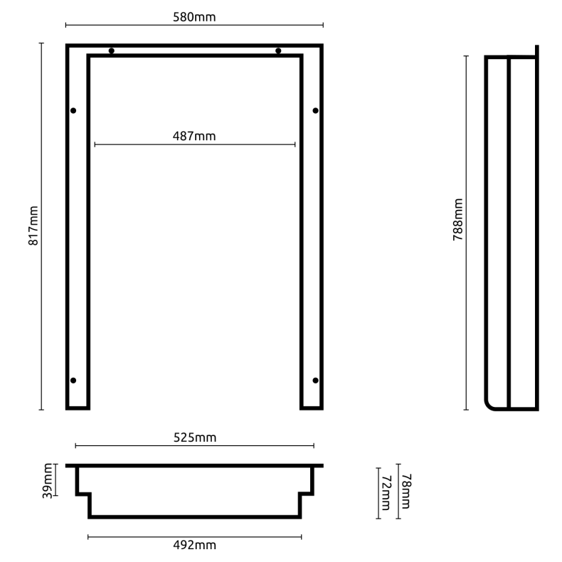 Monteringsramme "Hyfridge 85"