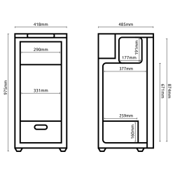 Kompressork&oslash;leskab "HyFridge 90" 12/24V