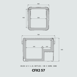 Kompressork�leboks "Dometic CFX2 57" 12/24/220V