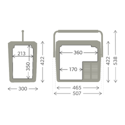 Kompressork&oslash;leboks "Dometic CFF 18" 12/24/220V