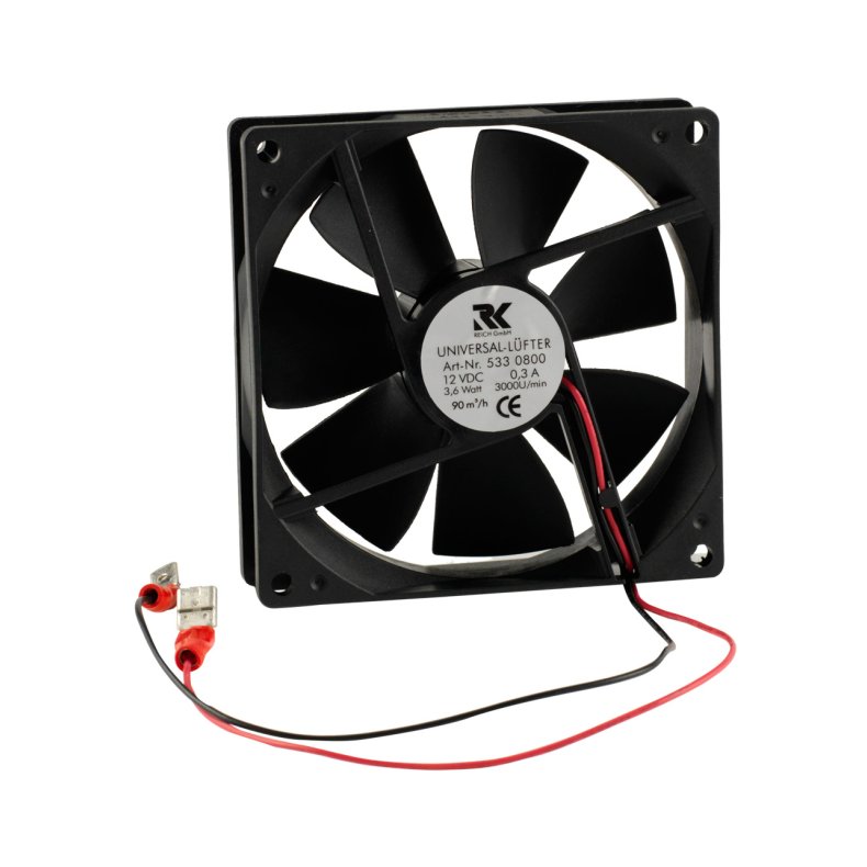 Ventilator 12V med termostat