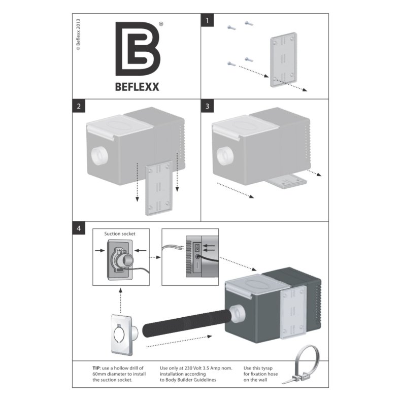 St&oslash;vsuger til indbygning "BeFlexx"