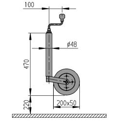 N&aelig;sehjul med st&aring;lf&aelig;lg "AL-KO"