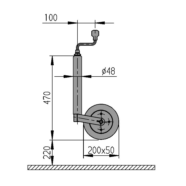 N&aelig;sehjul med st&aring;lf&aelig;lg "AL-KO"