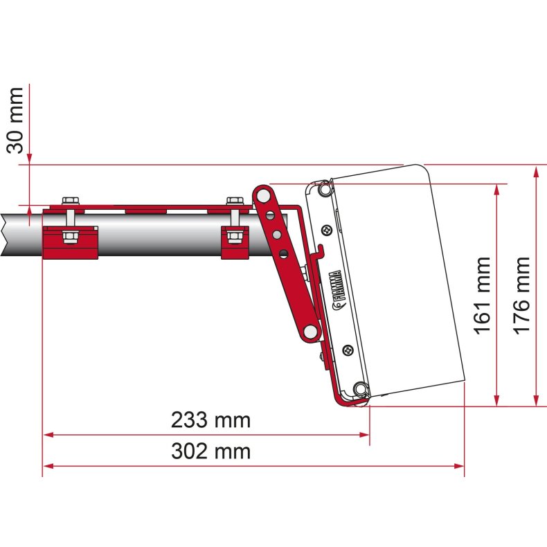 Adapter til Fiamma Compass "Roof Rail"