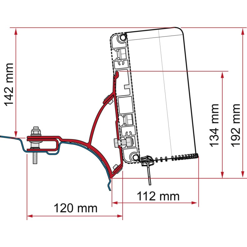 Adapter Fiamma Compass "VW T5 Transporter / Multi"