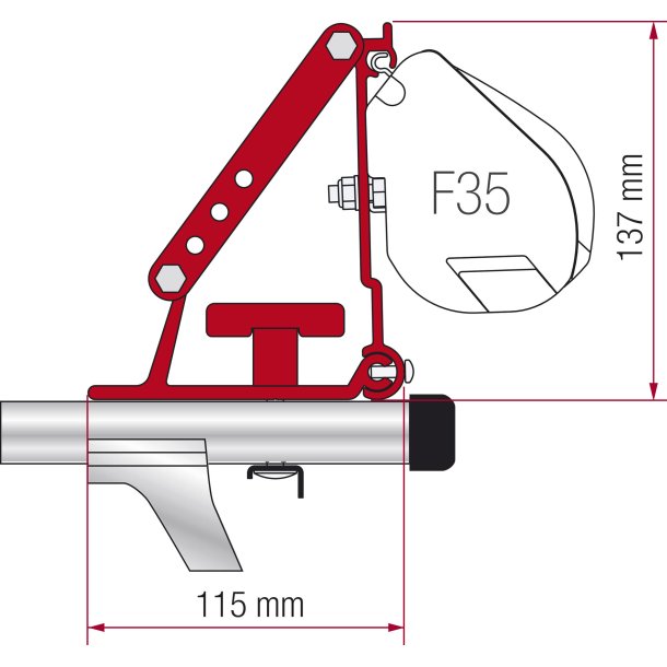 Beslag til Fiamma F35 Pro / F45 / F70