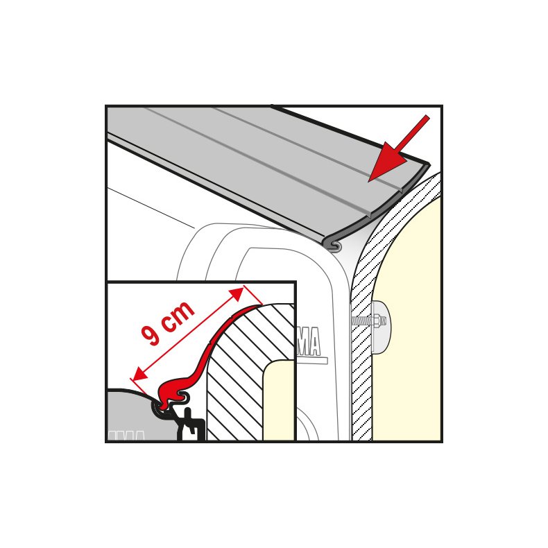 Gummit&aelig;tning til Fiamma markise