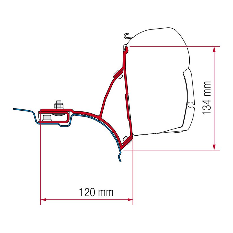 Adapters&aelig;t til Fiamma "VW T5/6 Multivan"