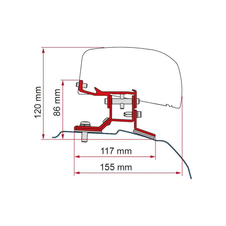 Adapterbeslag Fiamma F40 Van