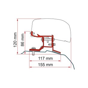 Adapterbeslag Fiamma F40 Van