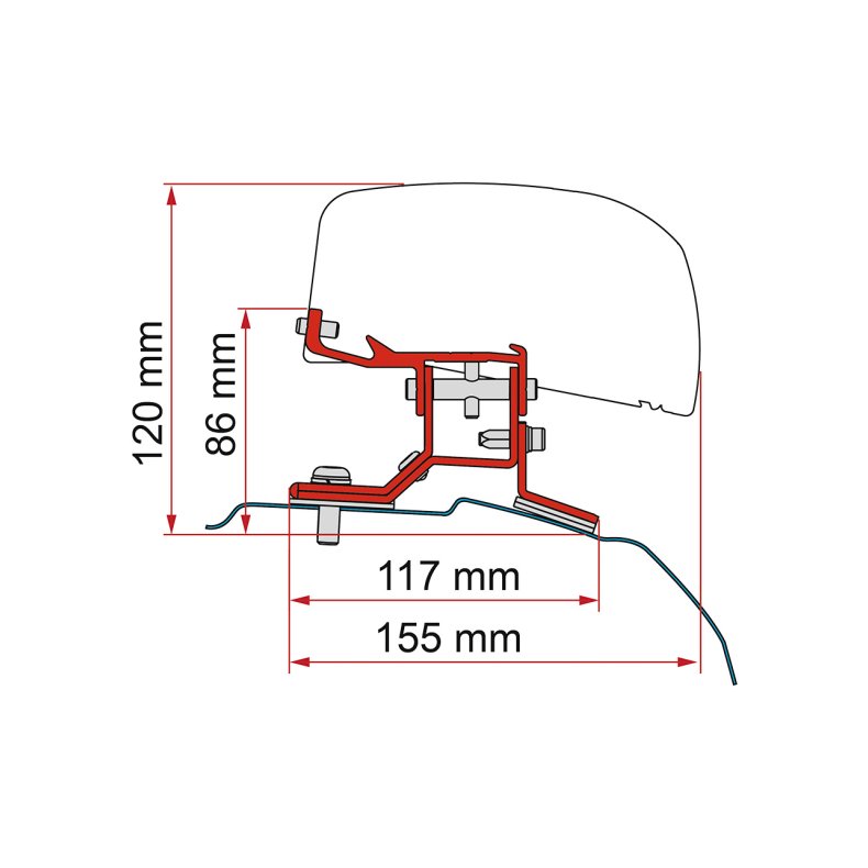 Adapterbeslag Fiamma F40 Van