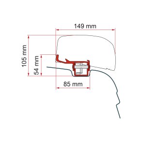 Adapterbeslag Fiamma F40 Van