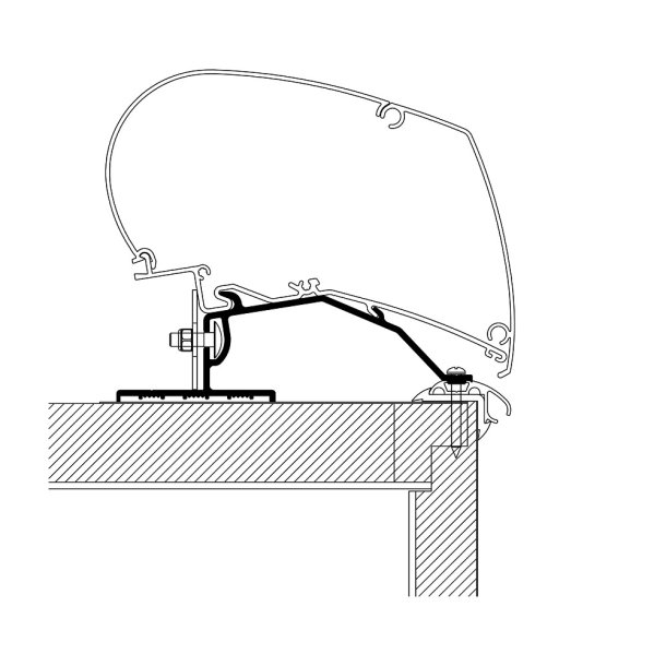 Monteringsskinne "Thule Caravan Roof"