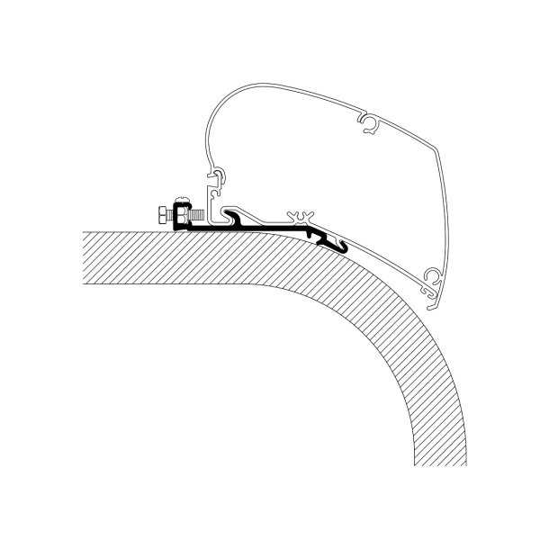 Monteringsskinne "Thule Flat Roof"