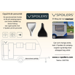 V-spoilers til campingvogn 50 stk.
