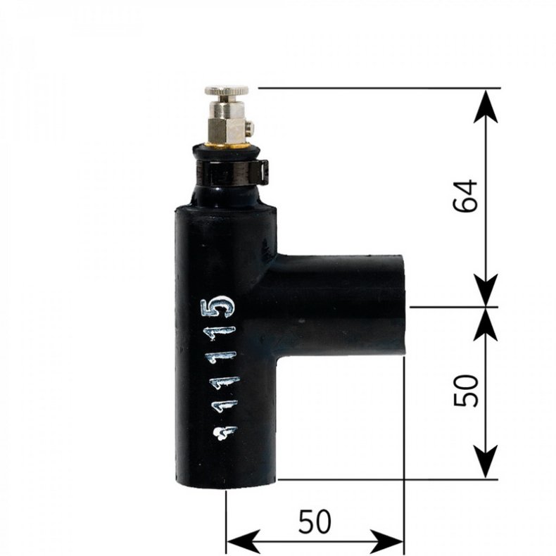 Gummi-T inkl luftskrue ALDE
